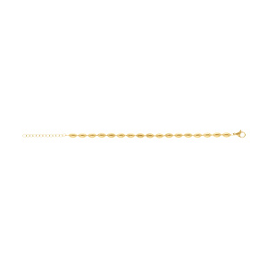 Bracelet en acier doré - 17+4cm - Vue 2