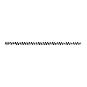 Bracelet en acier maille brillante - 21cm - Vue 2