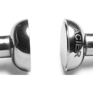 Bracelet en cuir rose lacet enroulé et fermoir boule acier aimantée - Vue 2
