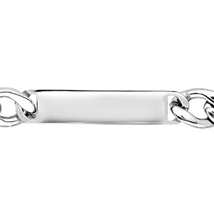 Gourmette en acier maille 1+1 largeur 11mm et longueur 22cm - Vue 2