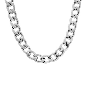 Collier en acier 11mm maille gourmette longueur 46cm - Vue 2