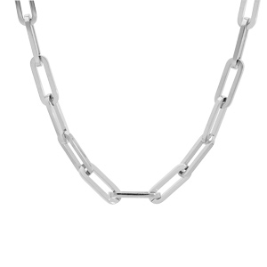 Collier en acier grande maille rectangulaire 47+1cm - Vue 2