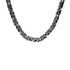 Collier en acier maille royale longueur 57cm - Vue 2