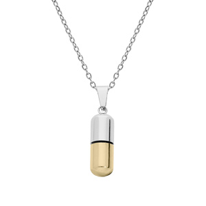 Collier en acier chane avec pendentif \