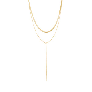 Collier en acier dor cravate (13cm) - 35+5.5cm - Vue 2