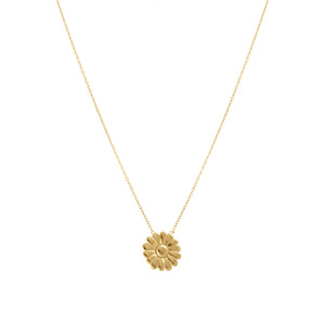 Collier en acier doré fleur 16mm - 40+4cm - Vue 2