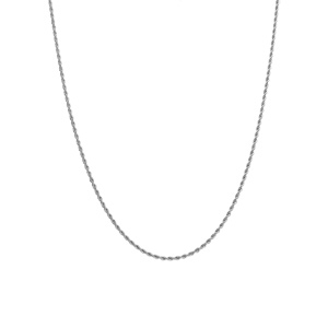Collier en acier maille corde 2mm - 40+5cm - Vue 2