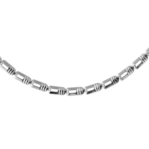 Collier acier maille fantaisie ajourée 42cm - Vue 2