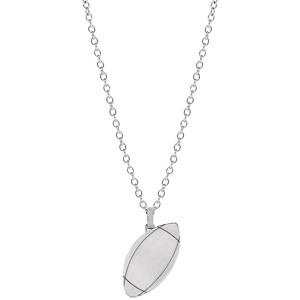 Collier junior en acier avec Pendentif satiné ballon de rugby 45+5cm - Vue 2