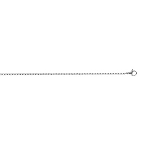 Chane en acier maille forcat 1.9mm de large et  40cm de long - Vue 2