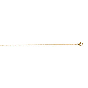 Chaîne en acier doré maille forcat 1.9mm - 40cm - Vue 2