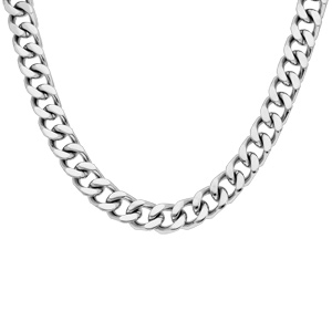 Collier en acier maille gourmette largeur 10mm longueur 55cm - Vue 2