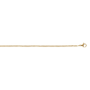 Chaîne en acier doré maille singapour 1.8mm - 40cm - Vue 2