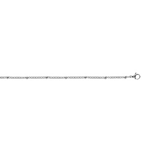Chaîne en acier gourmette 1.8mm de large avec boules de 3mm, longueur 45cm - Vue 2