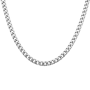 Collier en acier maille gournette 6mm longueur 55cm - Vue 2