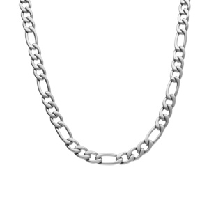 Collier en acier satiné 1+3 7mm - 55cm - Vue 2