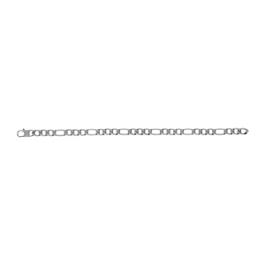 Bracelet en acier satiné 1+3 7mm - 21cm - Vue 2