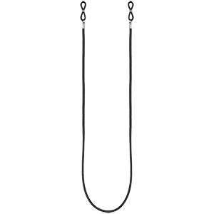Chaîne de lunette en cuir noir simple 74cm - Vue 2