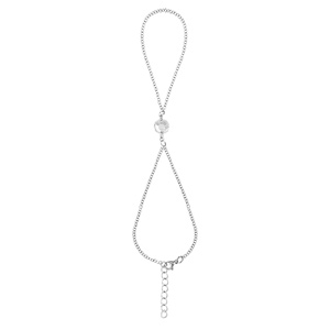 Parure de main acier cristal synthétique rond 16+3cm - Vue 2