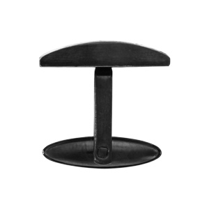 Boutons de manchette en acier et PVD noir - Vue 2
