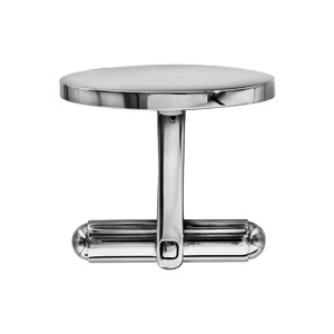 Boutons de manchettes ovales en acier - Vue 2