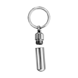 Porte-clef en acier tube vissé ouvrable pour secret - Vue 2