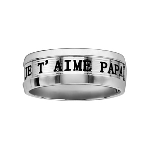 Alliance en acier structure H avec vis et gravure noire \