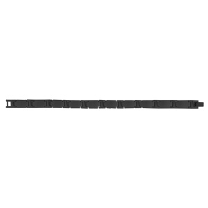 Bracelet en acier PVD noir largeur 8mm - 21,5cm réglable - Vue 2