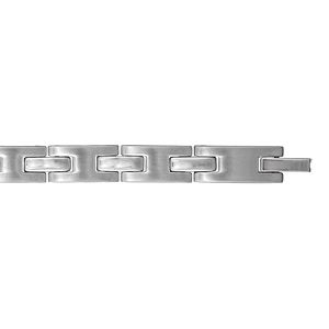 Bracelet en acier alternance de maillons en forme de H et barrettes lisses - longueur 21cm rglable - Vue 2