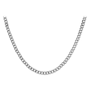 Chaîne en acier maille gourmette largeur 4.5mm et longueur 55cm - Vue 2