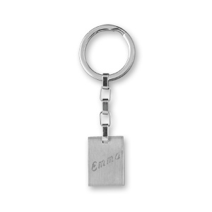 Porte-clef en acier plaque G.I.rectangulaire - Vue 2