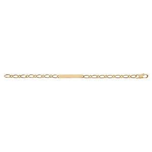 Gourmette en vermeil maille figaro 1+1 hawai 5mm - 18cm - Vue 2