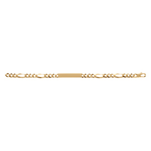 Gourmette en vermeil maille figaro 1+3 hawai 6mm - 18cm - Vue 2