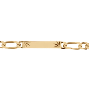 Gourmette en vermeil maille 1+1 6m diamantée etoile - 18cm - Vue 2