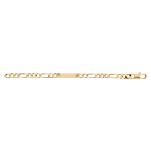 Gourmette en vermeil maile 1+3 prestige 6mm diamantée etoile - 18cm - Vue 2
