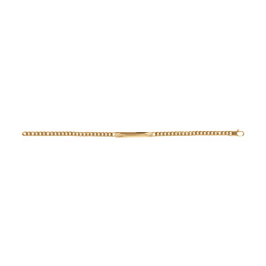Gourmette en vermeil maille gourmette 4mm diamanté etoile - 18cm - Vue 2