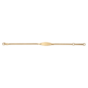 Gourmette Bébé en vermeil maille gourmette.2mm ovale - 15/13cm - Vue 2