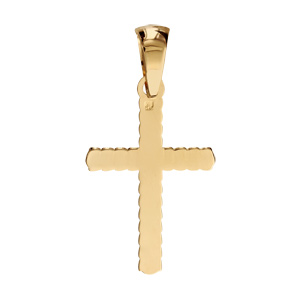 Pendentif en vermeil croix tressée - Vue 2