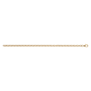 Bracelet en vermeil maille forcat -19cm réglable - Vue 2