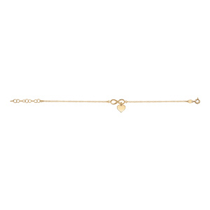 Bracelet en vermeil motif infini et coeur - 16+3cm - Vue 2