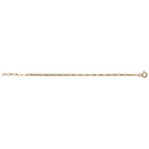 Bracelet enfant en vermeil maille  1+1 2mm   - 13+2cm - Vue 2
