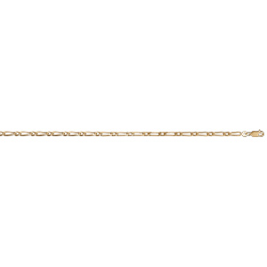 Bracelet en vermeil maille 1+1 3mm - 18cm - Vue 2