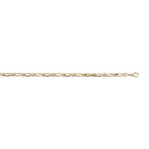 Bracelet en vermeil 1+1 4mm -18cm - Vue 2