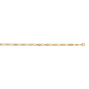 Bracelet en vermeil 1+2 4mm -18cm - Vue 2