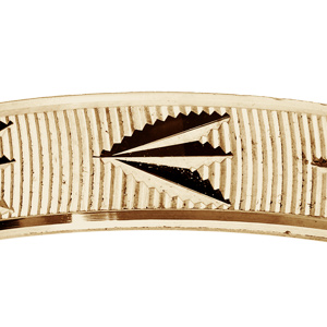 Bague en vermeil diamantée épis largeur 4mm - Vue 2
