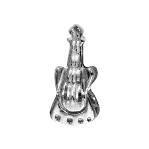 Charms Thabora en argent rhodié guitare - Vue 2