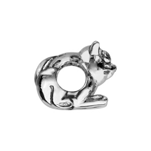 Charms Thabora en argent rhodi chat couch - Vue 2