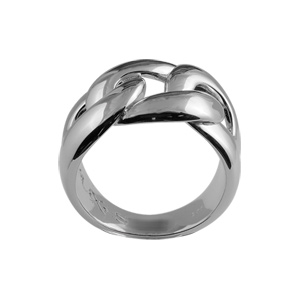 Bague Elixs en argent massif maillons grosse chane - Vue 2