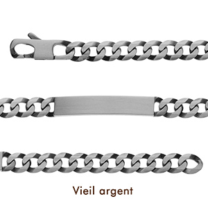 Gourmette en argent maille Hawaï largeur 7mm et longueur 20cm - Vue 3