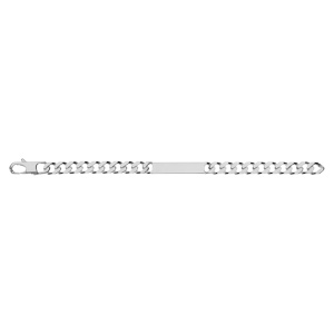 Gourmette en argent maille serrée largeur 8mm et longueur 21cm - Vue 3